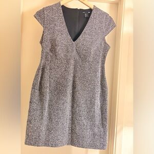H&M Gray Cap Sleeve Midi Dress